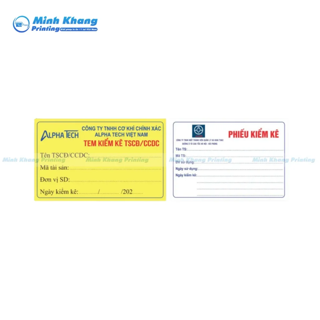 Mẫu tem chống bóc tài sản cố định, đảm bảo độ an toàn và tính minh bạch