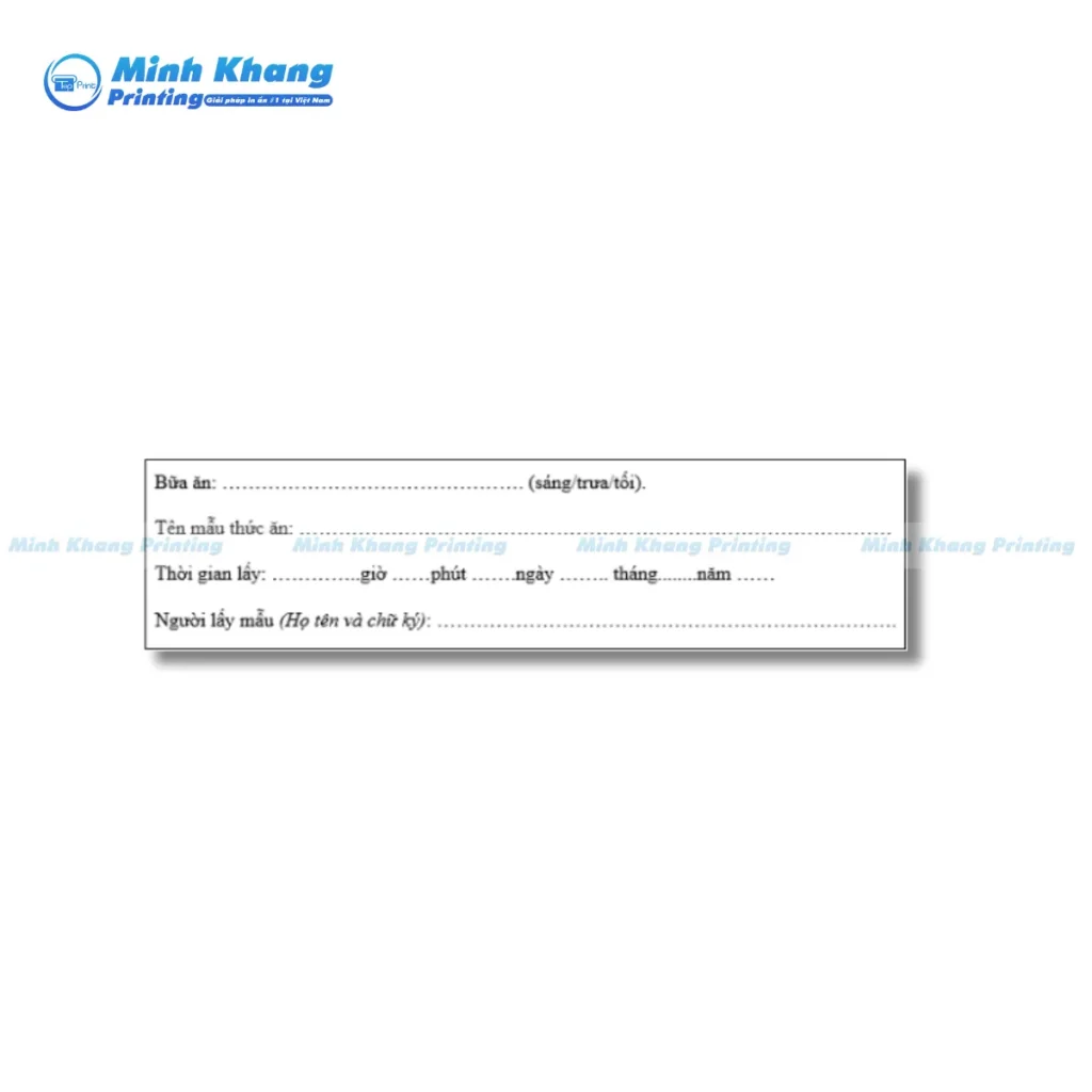 tem lưu mẫu thức ăn