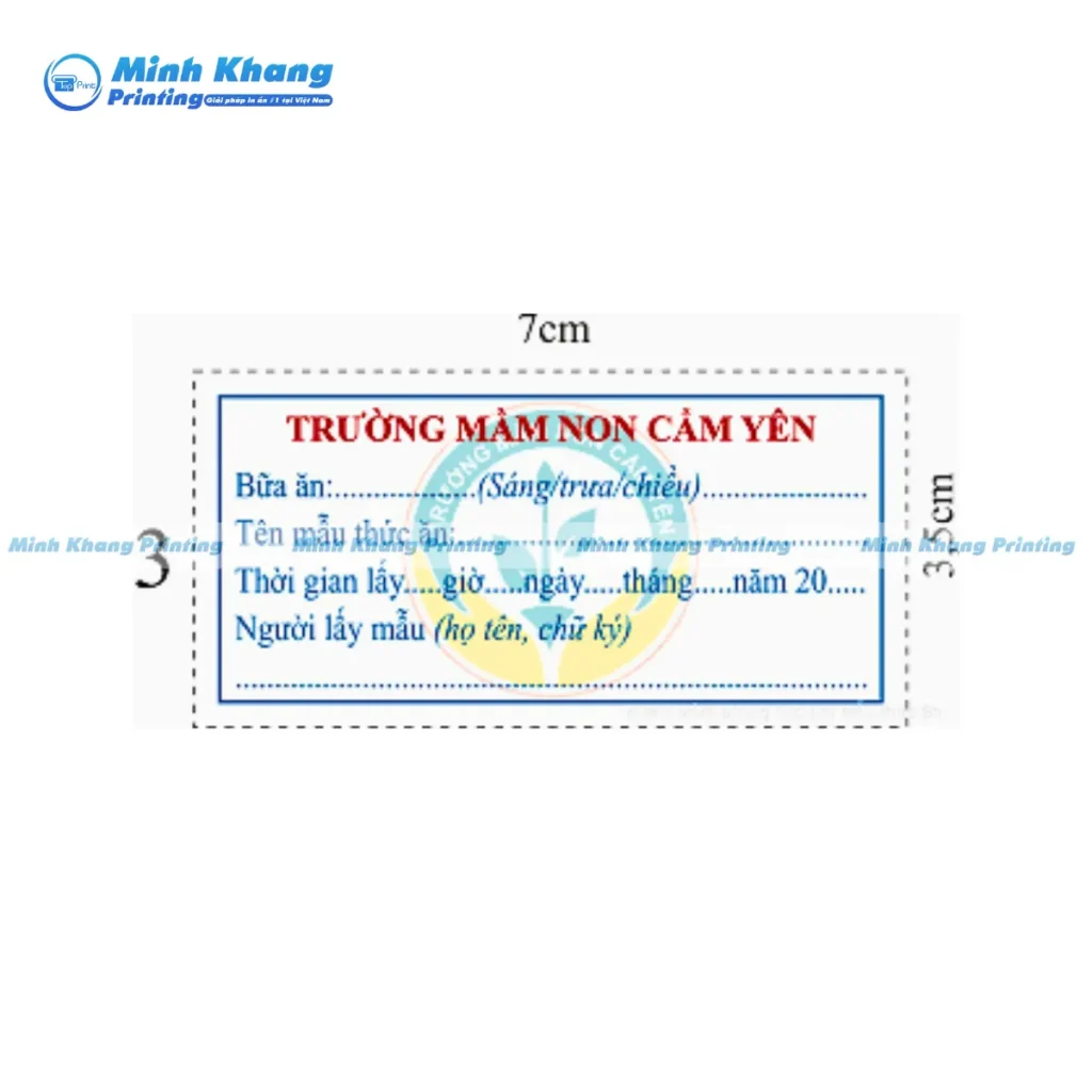 Mẫu nhãn lưu mẫu thực phẩm được in giá rẻ, giao nhanh