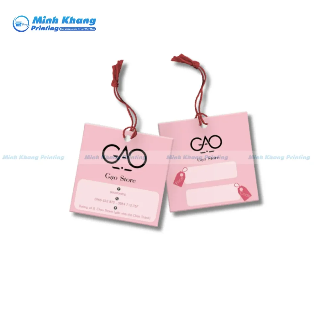 Mẫu tem mác quần áo shop thời trang Gạo