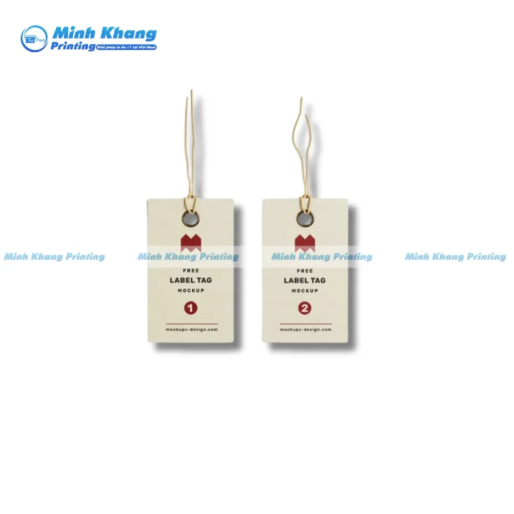 Mẫu tem mác quần áo in tên thương hiệu nổi bật, tăng độ nhận diện