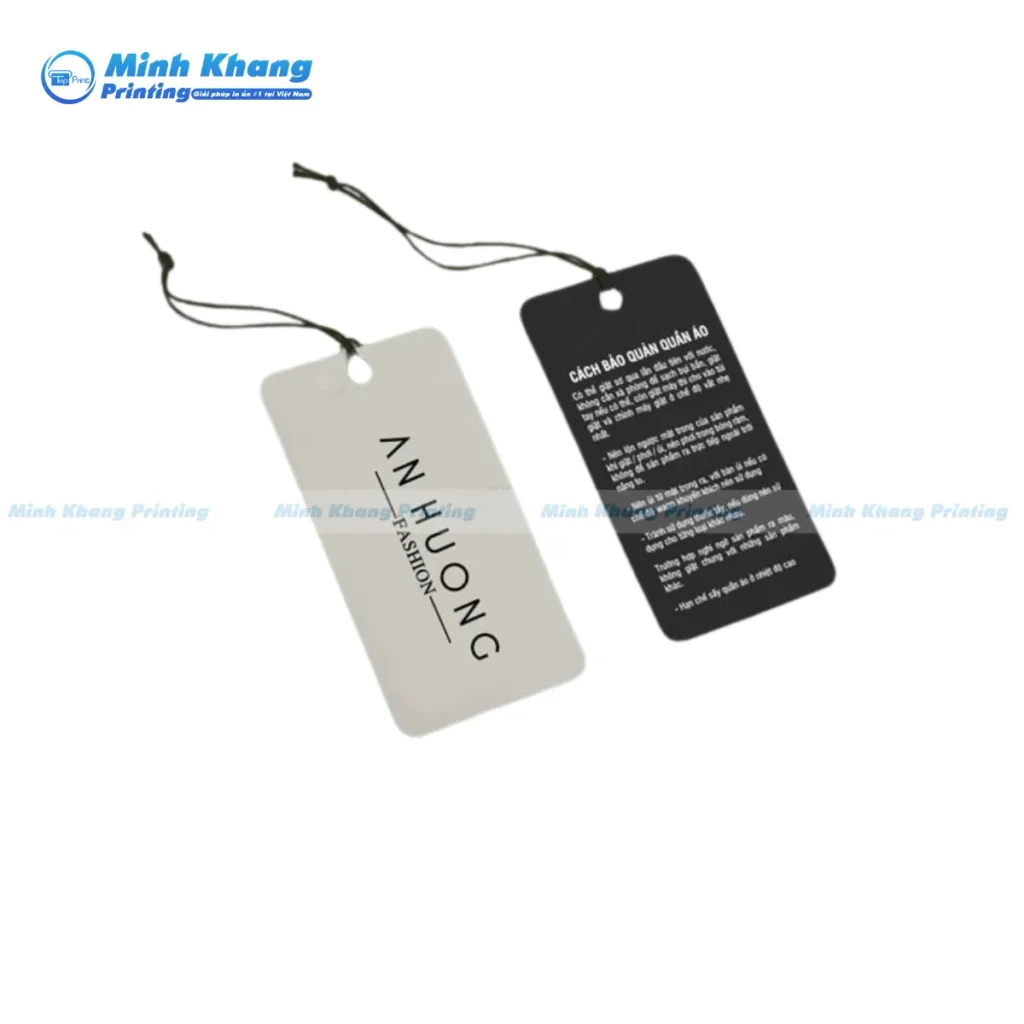 Mẫu thẻ treo quần áo hiện đại, tối giản phù hợp với thời trang công sở