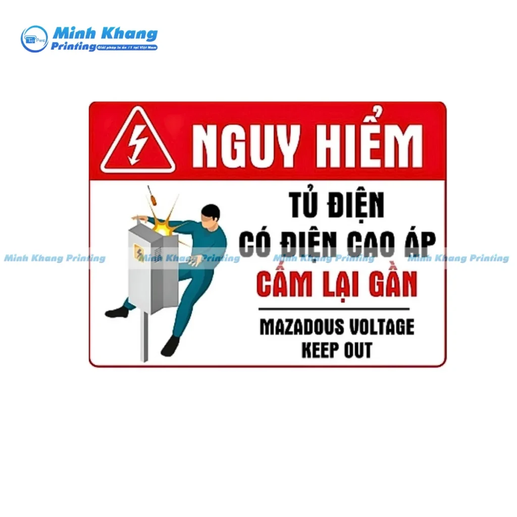 Mẫu Tem Tủ Điện Có Điện Cao Áp