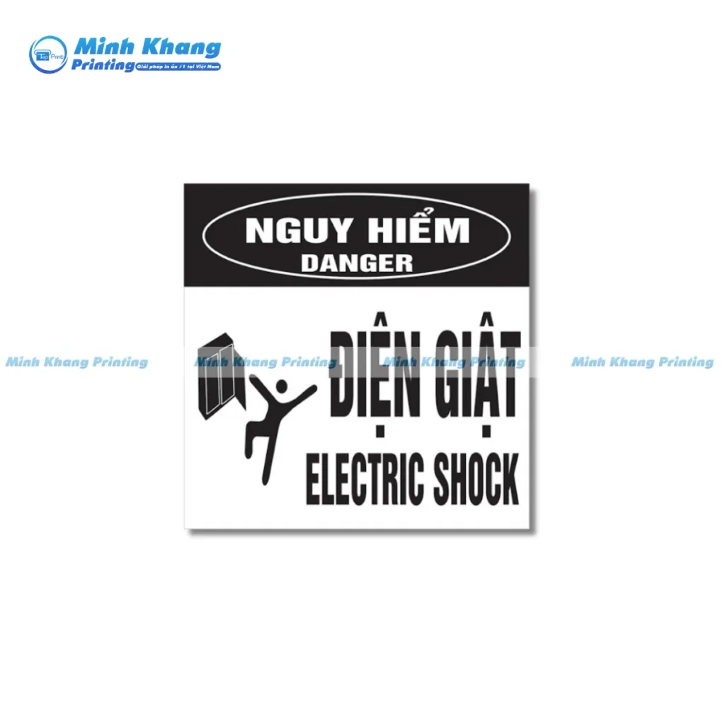 Mẫu Tem Cảnh Báo Chạm Vào Tủ Điện