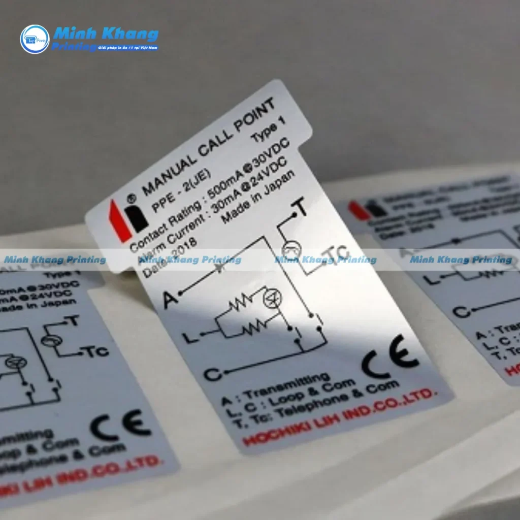 Mẫu nhãn mác tủ điện, tem cảnh báo tủ điện