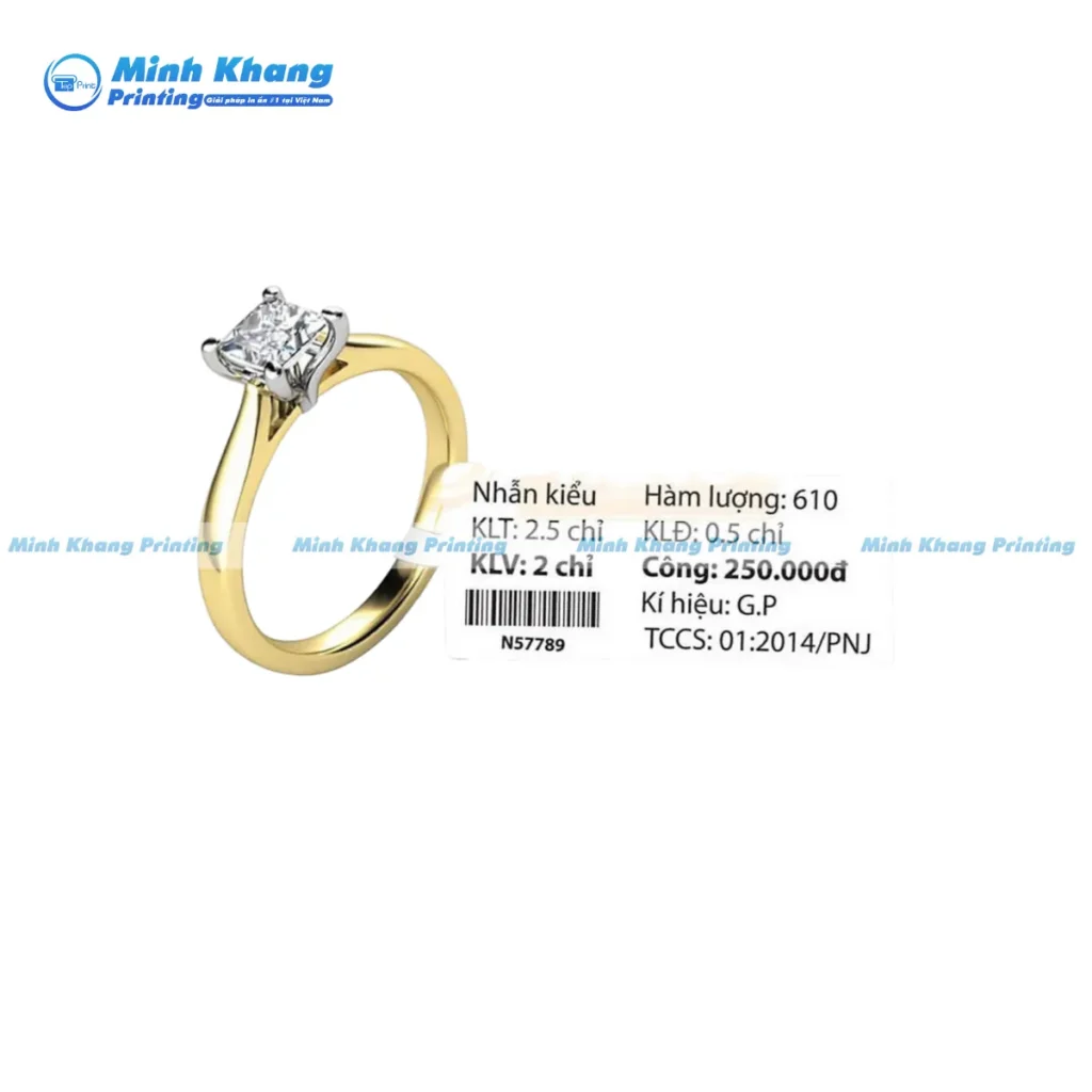 Mẫu tem chống giả trang sức vàng giúp bảo vệ thương hiệu trước hàng nhái