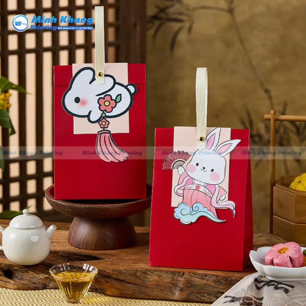 Mẫu túi giấy đựng bánh trung thu lẻ, nhỏ gọn & tiện lợi