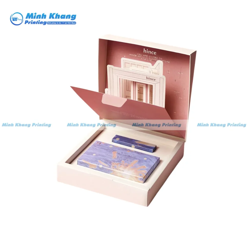 Mẫu hộp giấy cứng in logo theo yêu cầu giúp tăng độ nhận diện thương hiệu
