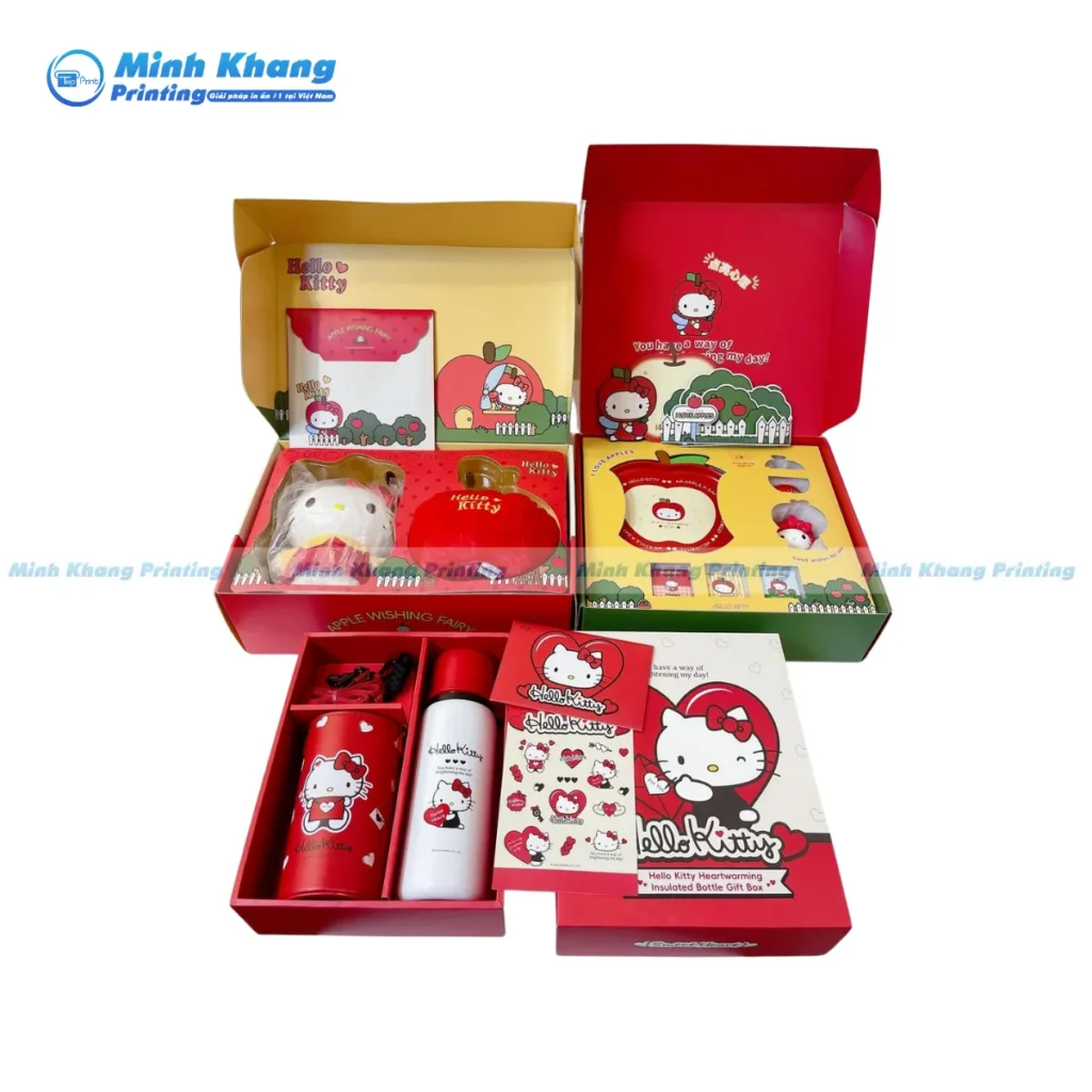 Mẫu hộp giấy cứng đựng quà tặng sinh nhật với màu sắc tươi sáng, mang lại cảm giác vui vẻ và bất ngờ