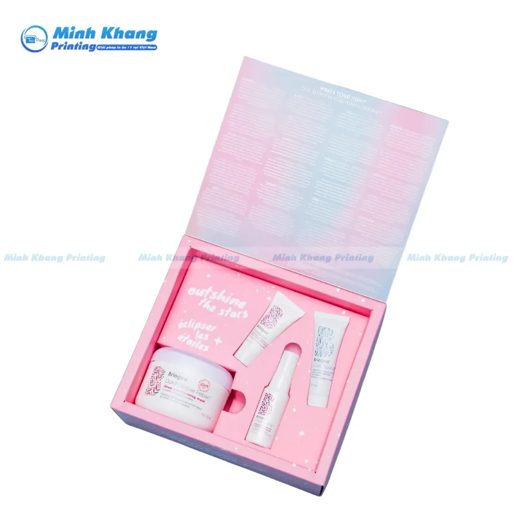 Mẫu hộp giấy cứng đựng mỹ phẩm thiết kế tối giản, tinh tế