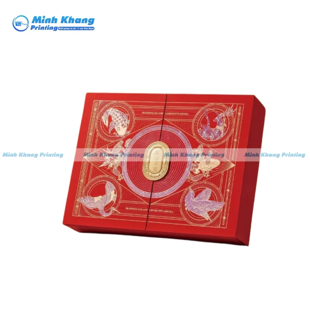 Mẫu hộp quà tặng cao cấp in ép kim ánh vàng tạo dấu ấn đẳng cấp cho thương hiệu