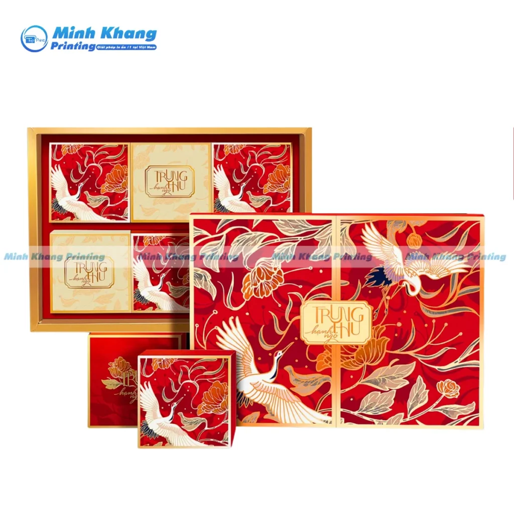 Mẫu Combo hộp giấy đựng bánh trung thu 