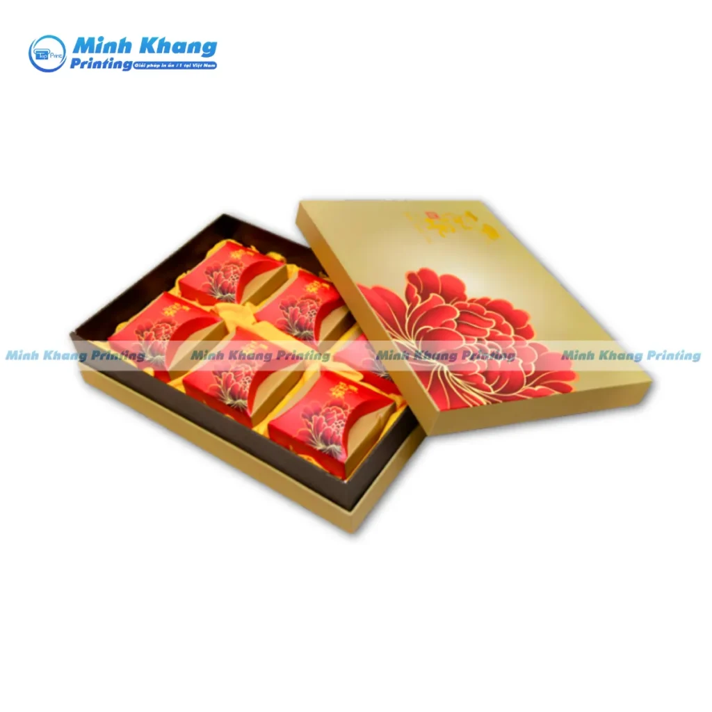 Mẫu hộp giấy âm dương in metalize vàng cao cấp cho dịp trung thu ý nghĩa