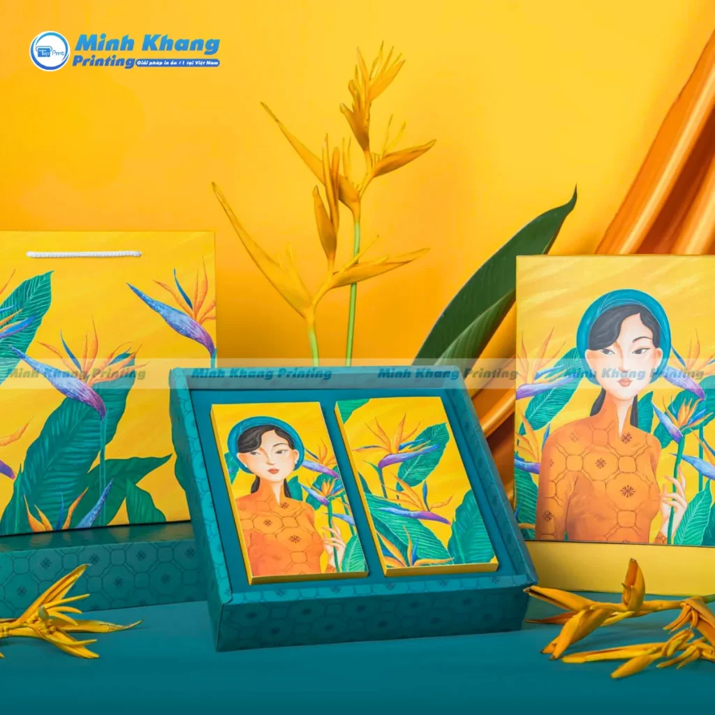 Mẫu Combo hộp giấy đựng bánh trung thu