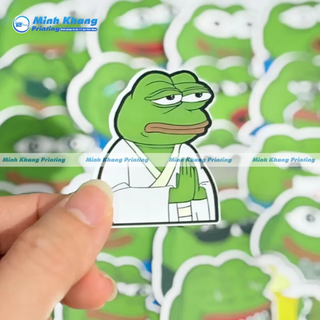 Mẫu sticker ếch pepe hài hước, ngộ nghĩnh