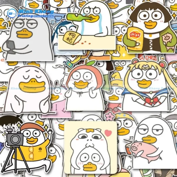 Mẫu sticker con vịt meme hài hước