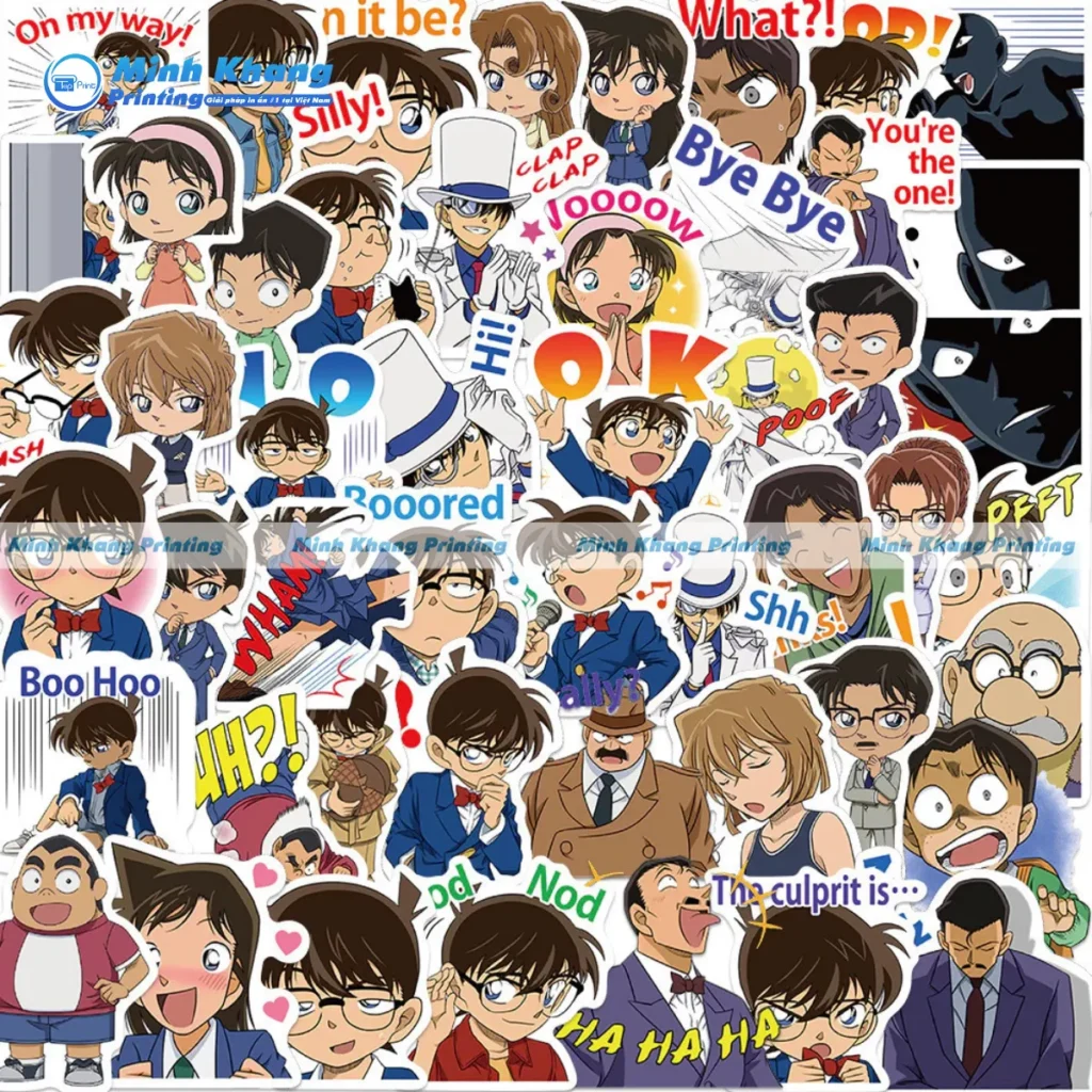 Mẫu Sticker Nhân Vật Kids, Đội Thám Tử Nhí, Haibara Ai