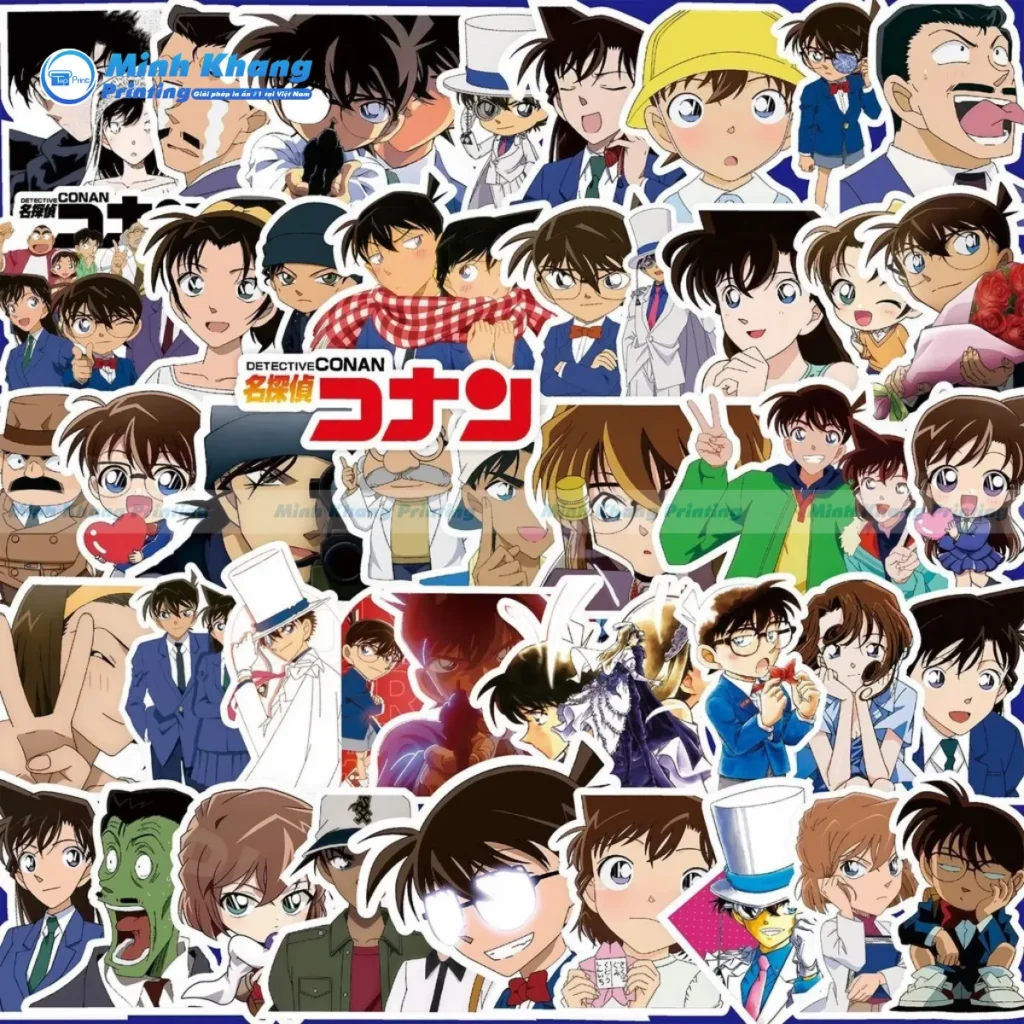 Mẫu Sticker Conan Độc Đáo, Nhân Vật Ran - Shinichi 