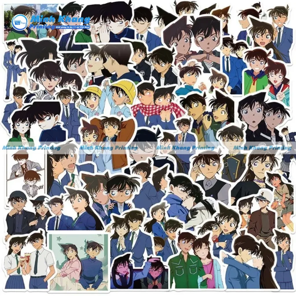Mẫu Sticker Conan Chống Nước - Cặp Đôi ShinRan 