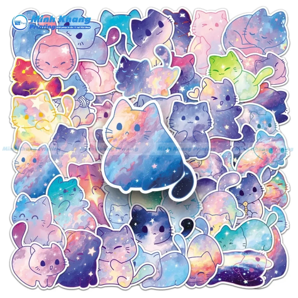 Mẫu sticker galaxy mèo mập ú