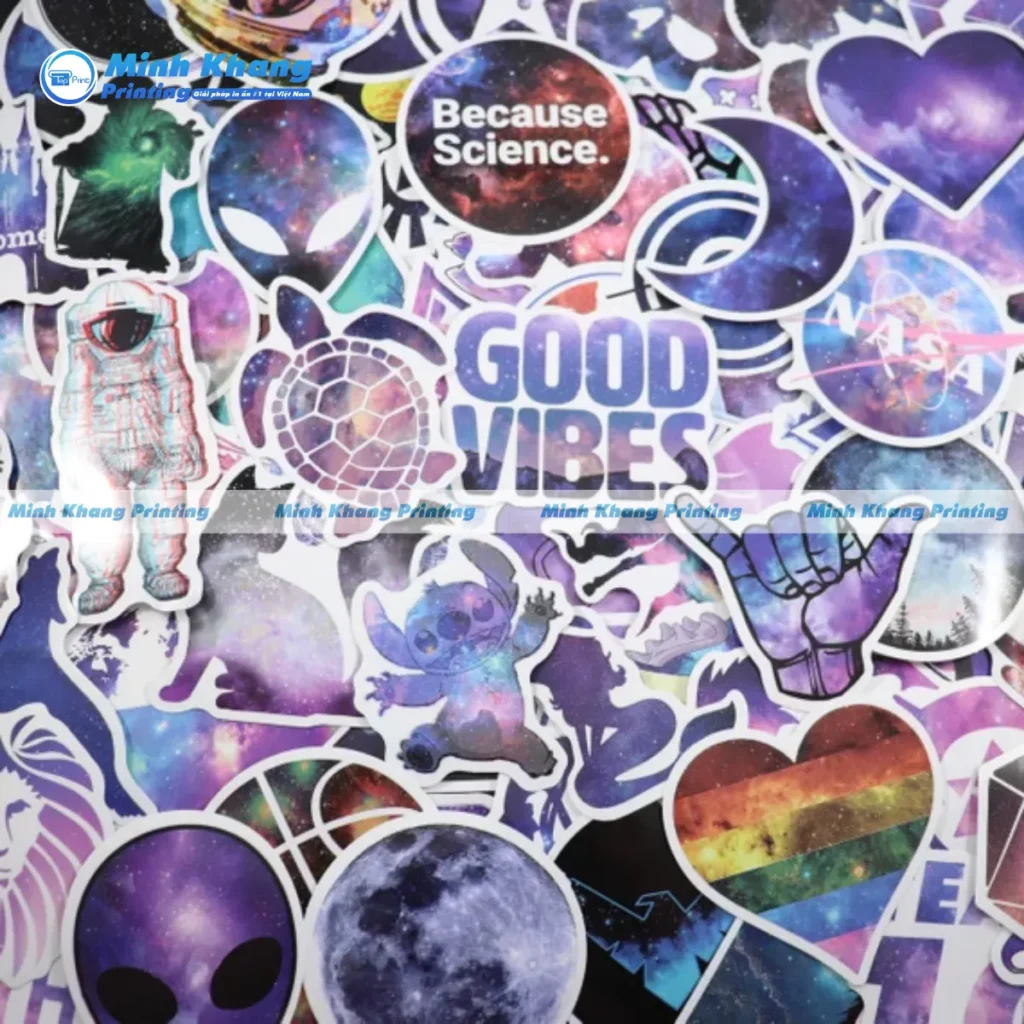 Mẫu in sticker galaxy theo yêu cầu