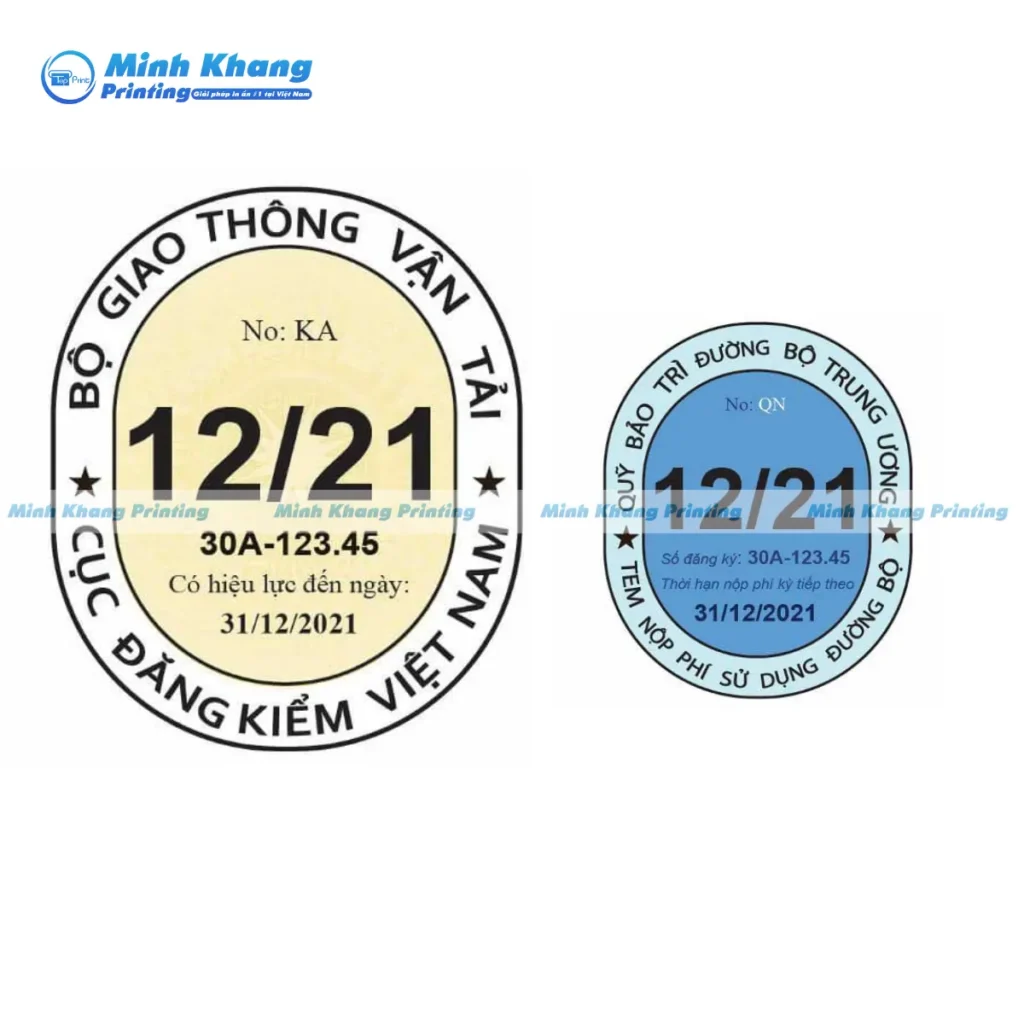 Mẫu tem nộp phí sử dụng đường bộ