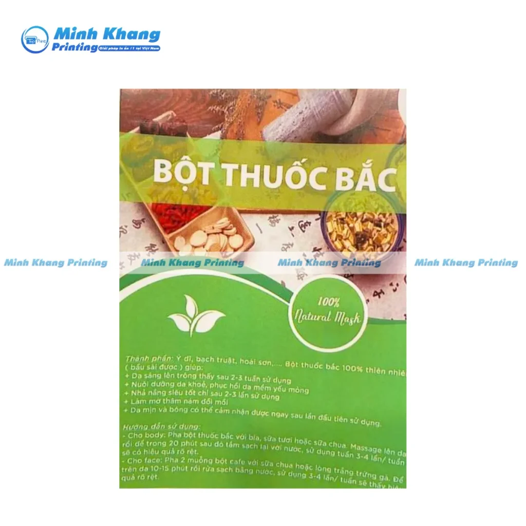 Mẫu tem nhãn thuốc đông y bột thuốc bắc