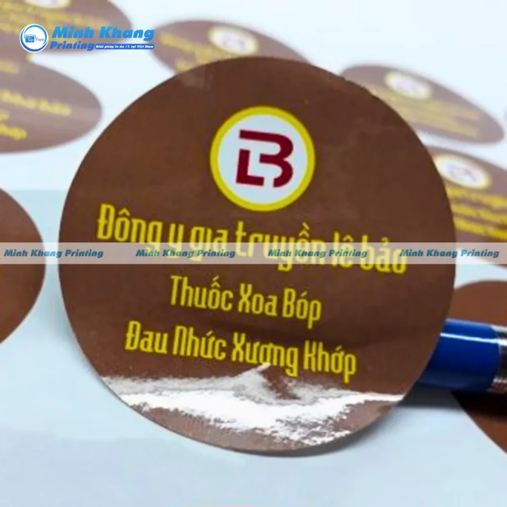 Mẫu tem nhãn Đông Y gia truyền thuốc xoa bóp đau nhức xương khớp