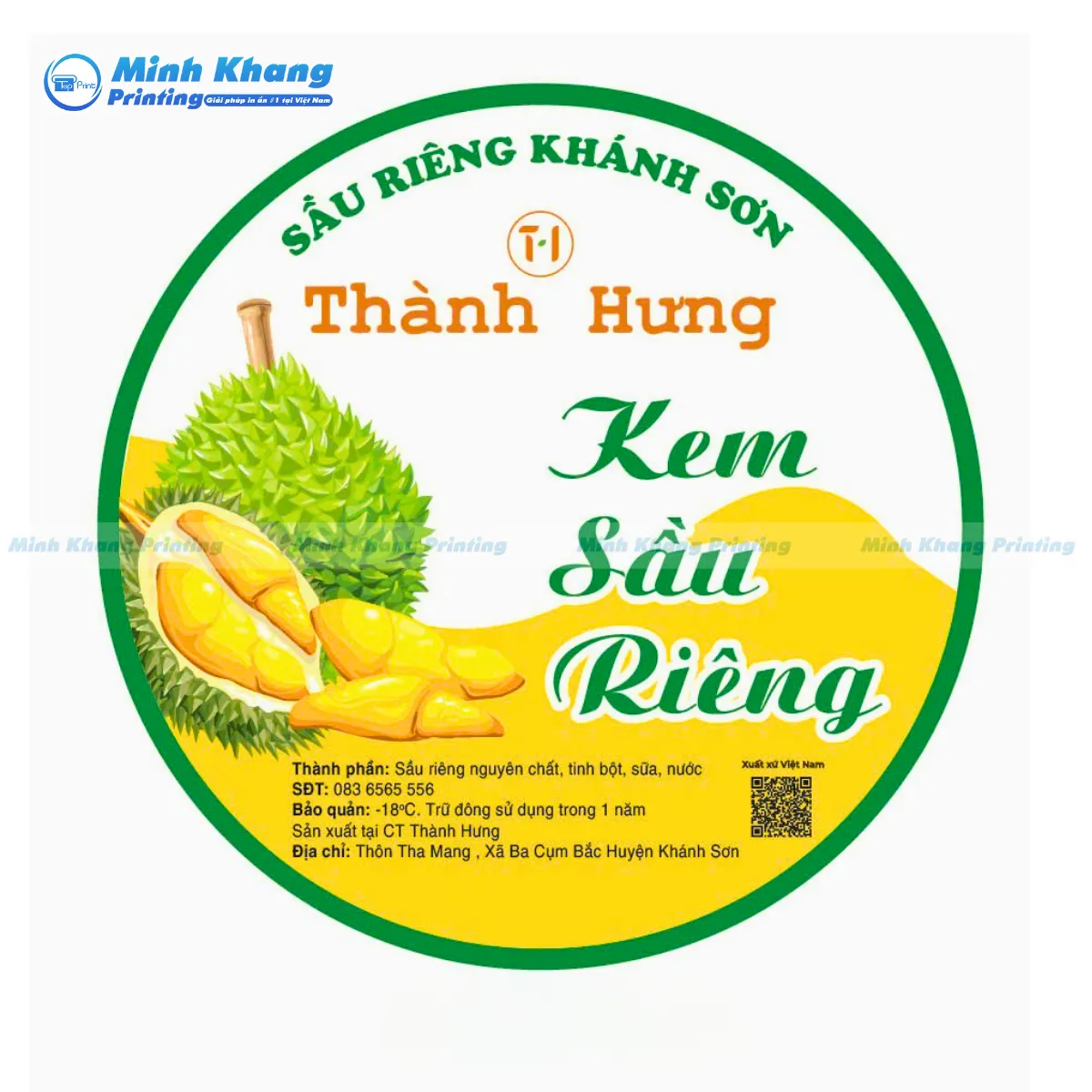 tem-nhan-sau-rieng-10 Mẫu Tem dán sản phẩm kem sầu riêng