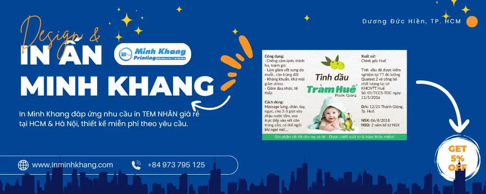 tem nhãn tinh dầu