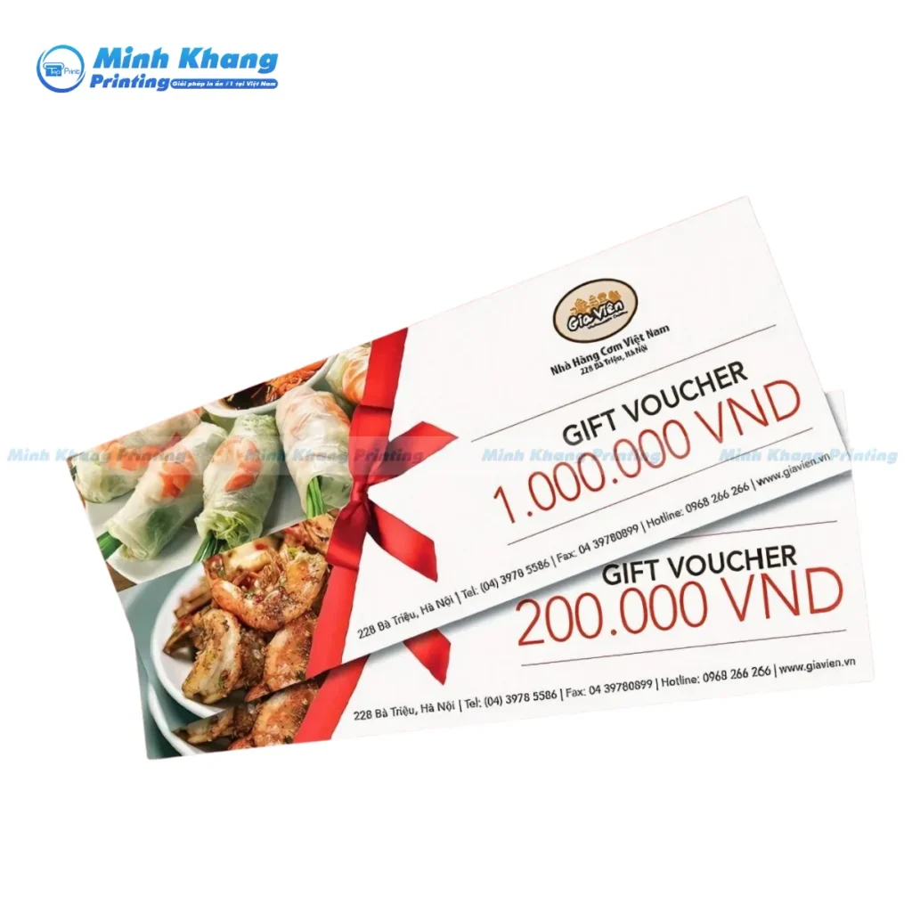 Mẫu Voucher Nhà Hàng, Quán Ăn Trị Giá 1.000.000 VND