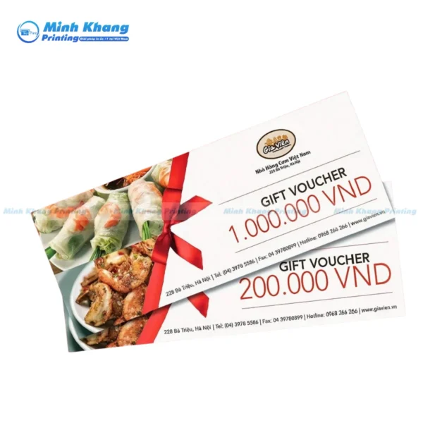 Mẫu Voucher Nhà Hàng, Quán Ăn Trị Giá 1.000.000 VND