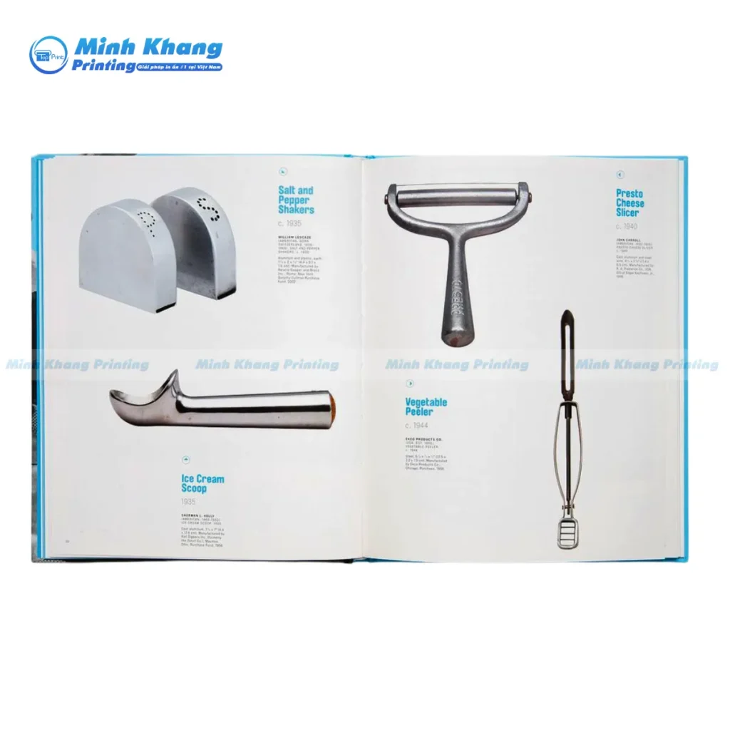 Mẫu catalogue đồ gia dụng tông màu trắng xanh hài hòa