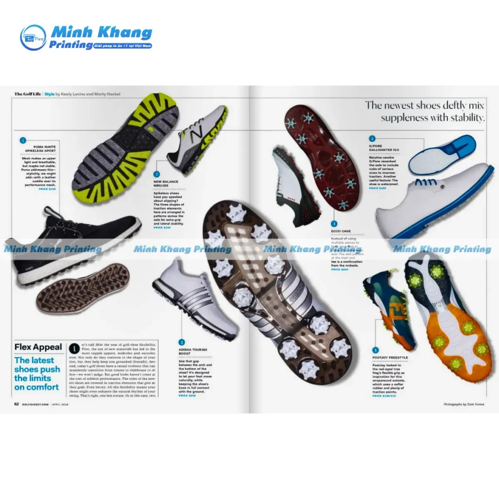 Mẫu catalogue giày đơn giản nhưng vẫn đảm bảo sự chuyên nghiệp