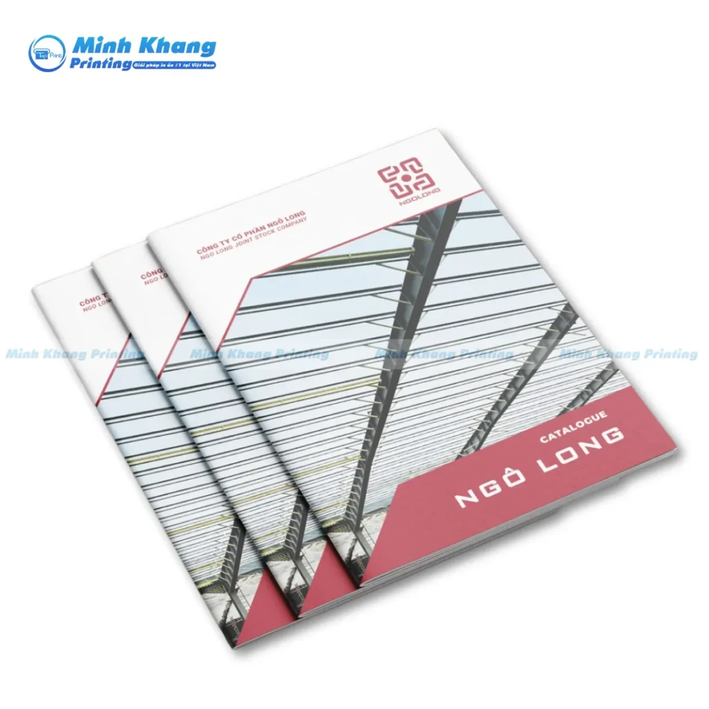 Mẫu logo catalogue thép Ngô Long in số lượng ít giá rẻ