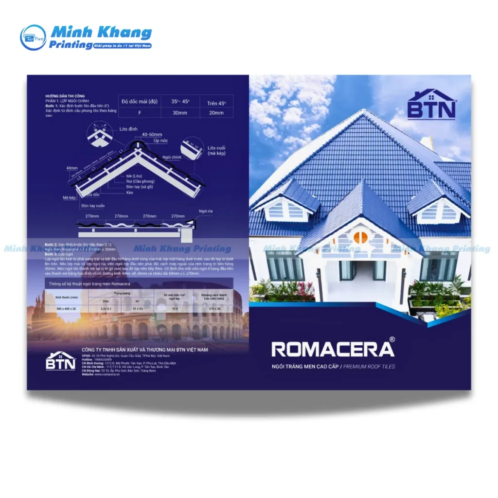 Mẫu catalogue mái tôn hiện đại, chất lượng