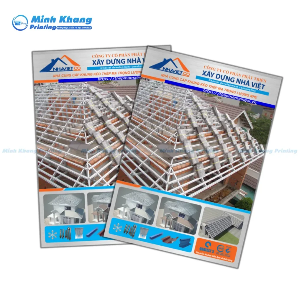 Mẫu catalogue xây dựng nhà Việt vật liệu mái tôn