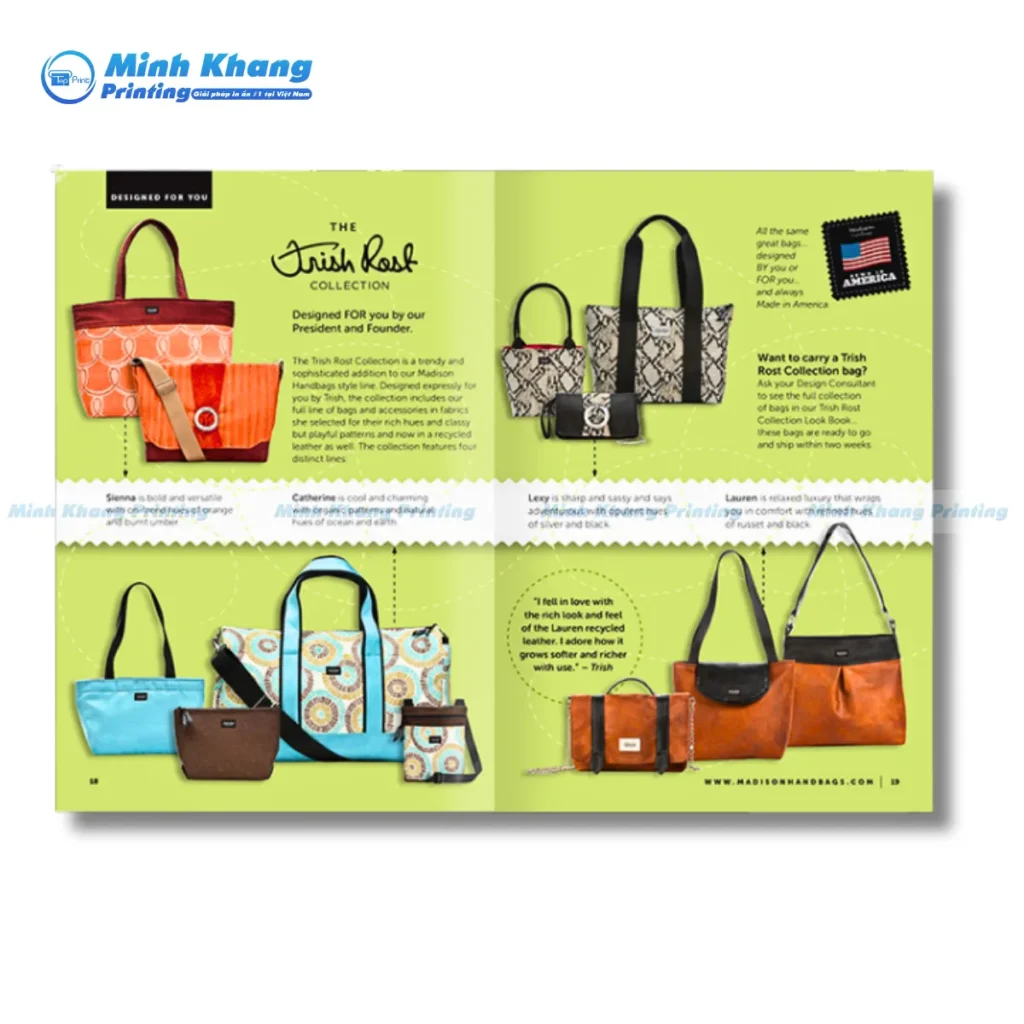 Mẫu catalogue túi xách nữ mới nhất, màu sắc độc lạ