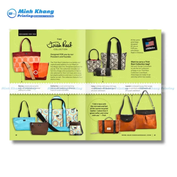 Mẫu catalogue túi xách nữ mới nhất, màu sắc độc lạ