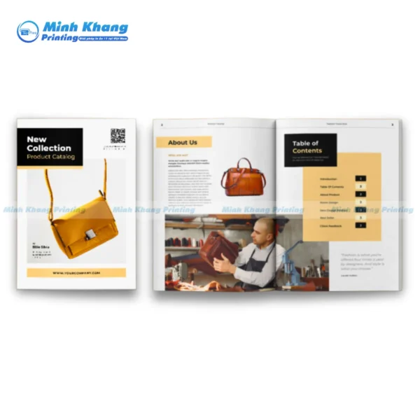 Mẫu catalogue túi xách đơn giản, bố cục hài hòa