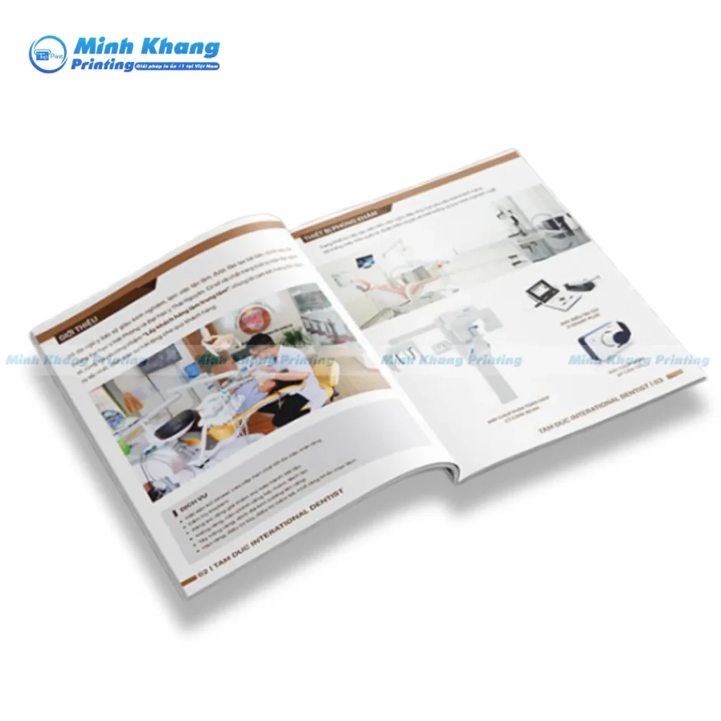Mẫu catalogue y tế in offset chất lượng cao