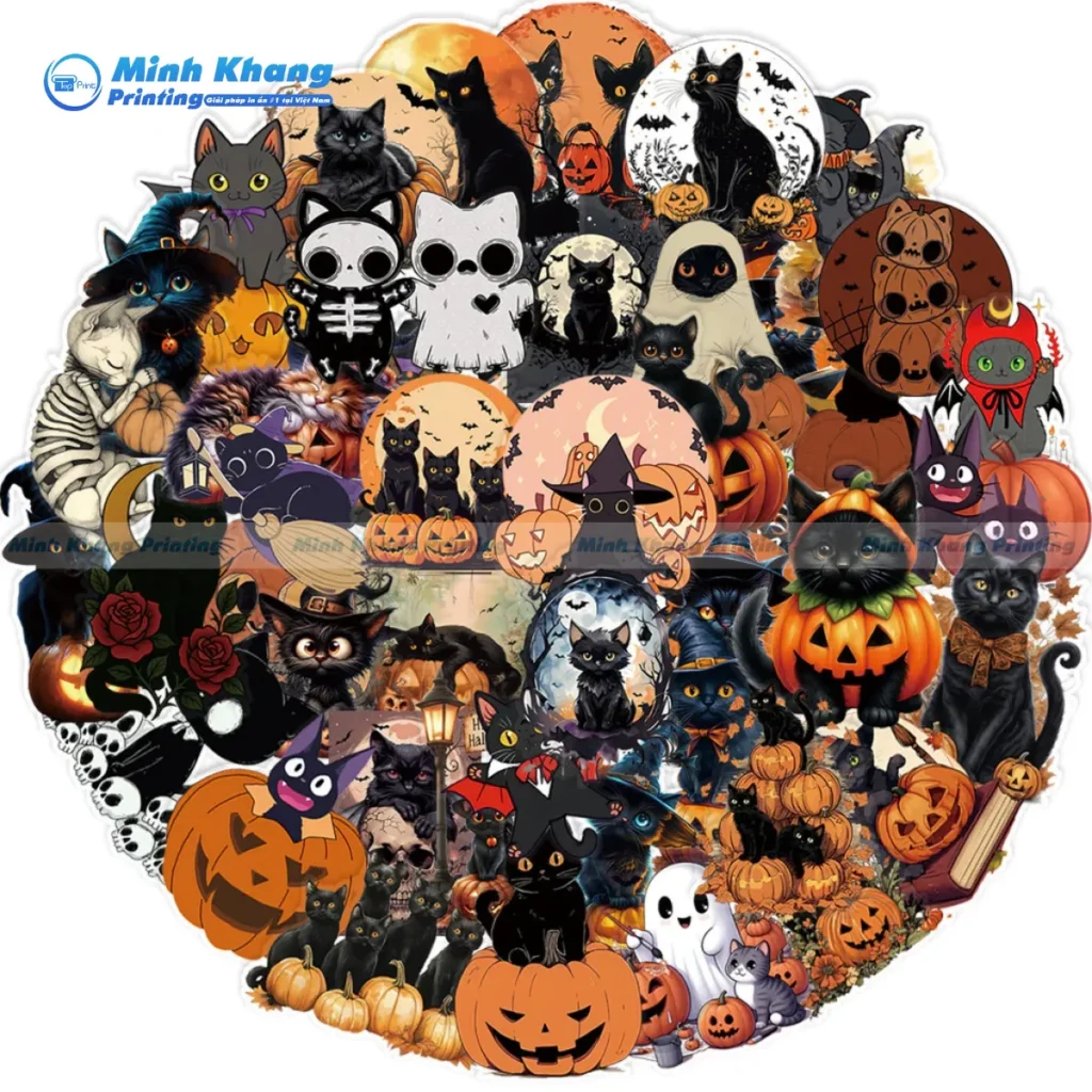 Ý Tưởng Trang Trí Halloween Sticker Sáng Tạo