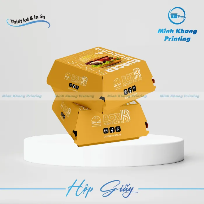 hộp giấy đựng hamburger