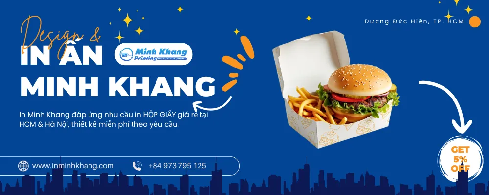 hộp giấy đựng hamburger