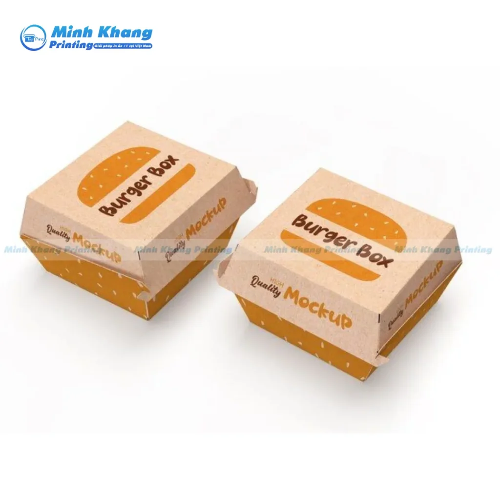 Mẫu hộp giấy đựng đồ ăn nhanh hamburger