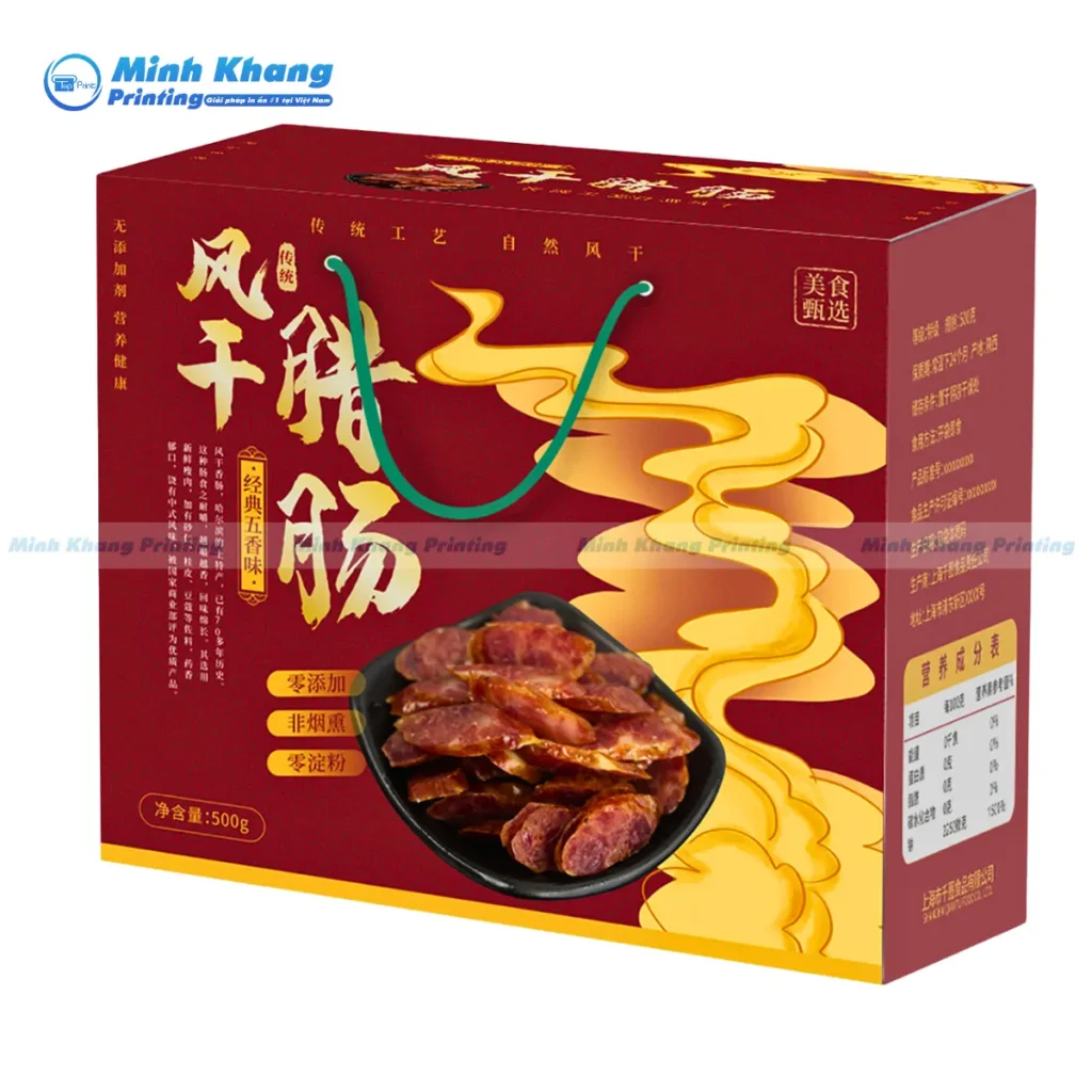 Mẫu hộp carton đựng lạp xưởng lớn