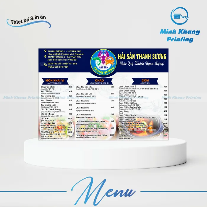 25+ Mẫu Menu Quán Hải Sản Đẹp & Thu Hút Khách