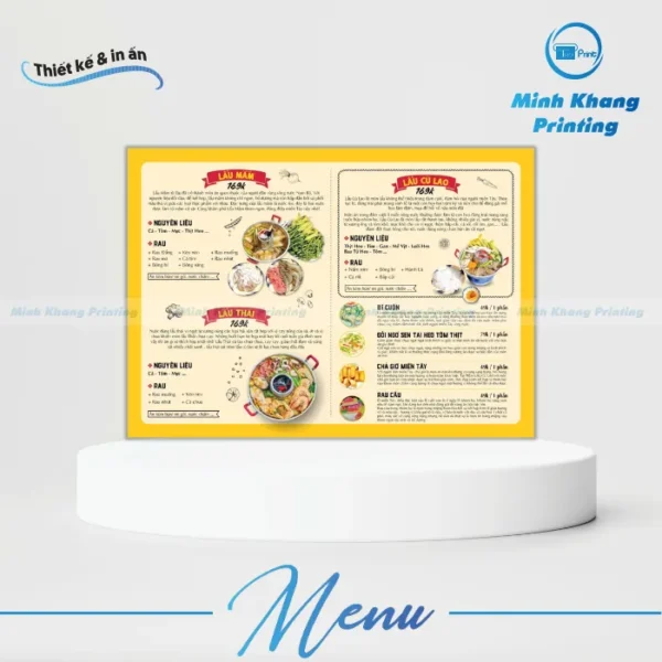 menu quán lẩu