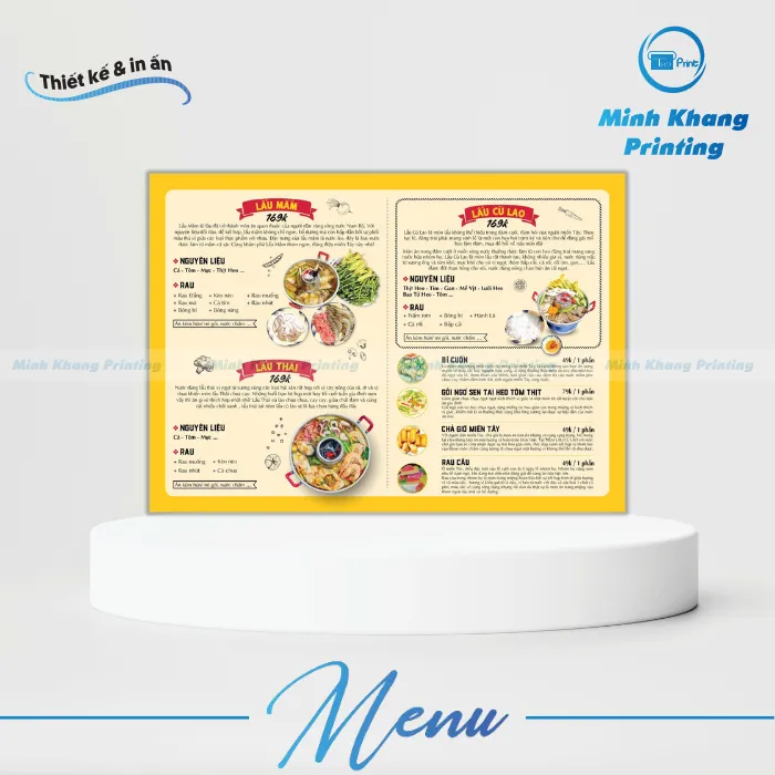 menu quán lẩu