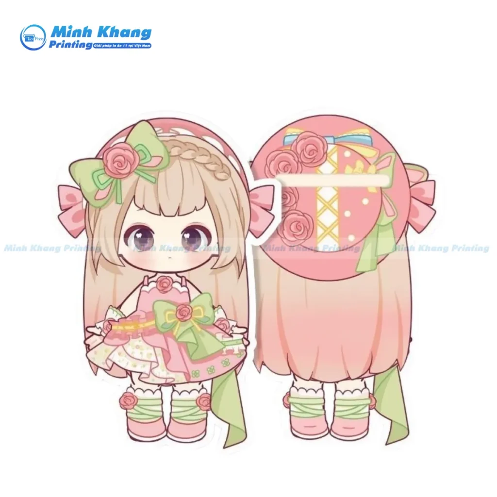 Mẫu sticker búp bê cho bé gái phong cách Nhật Bản